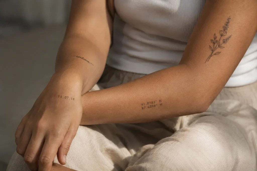 Best spots for a first tattoo including arm wrist shoulder and calf