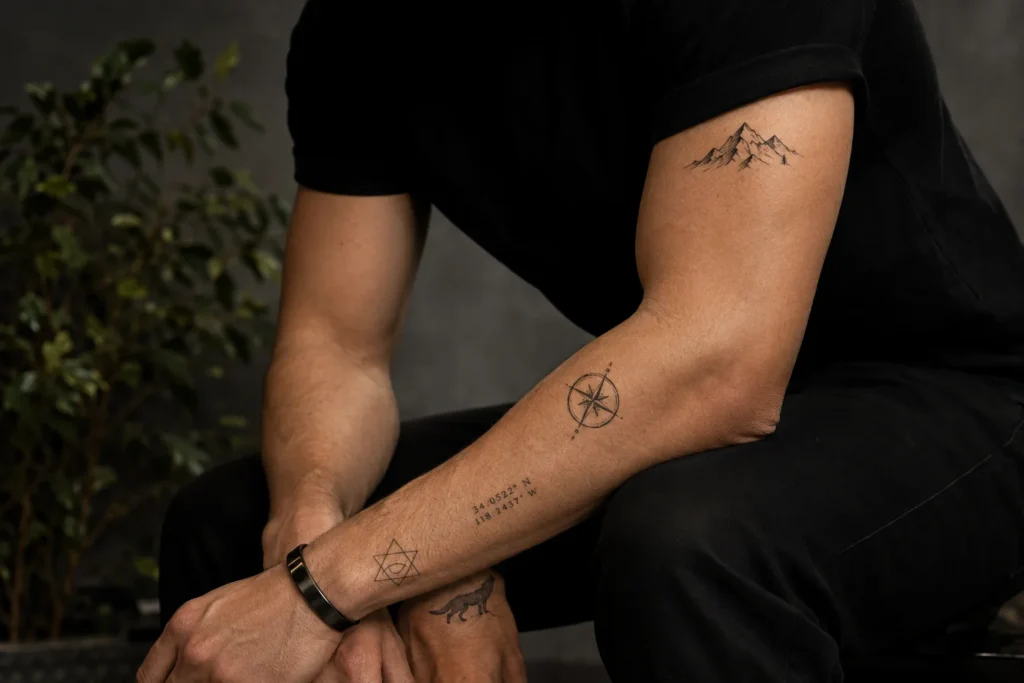First tattoo ideas for men with simple minimalist designs