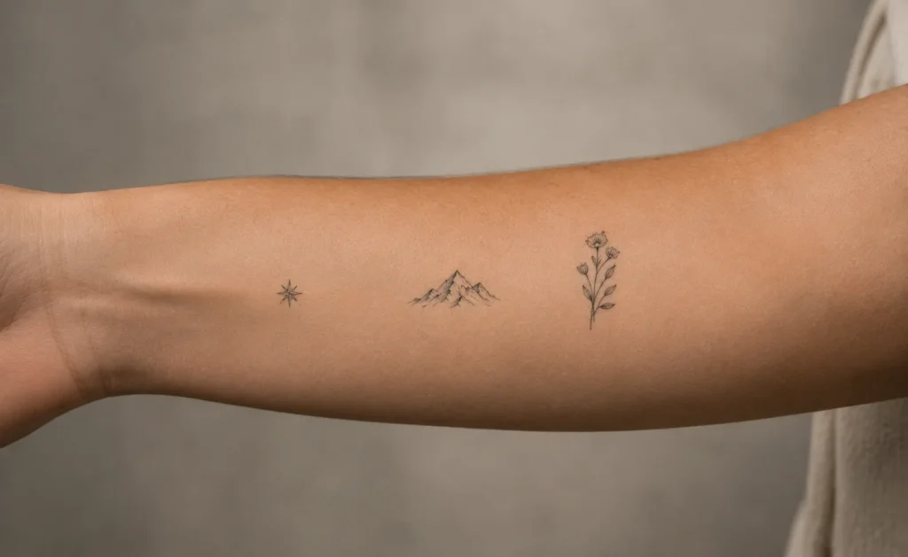 Small first tattoo ideas showing different levels of detail