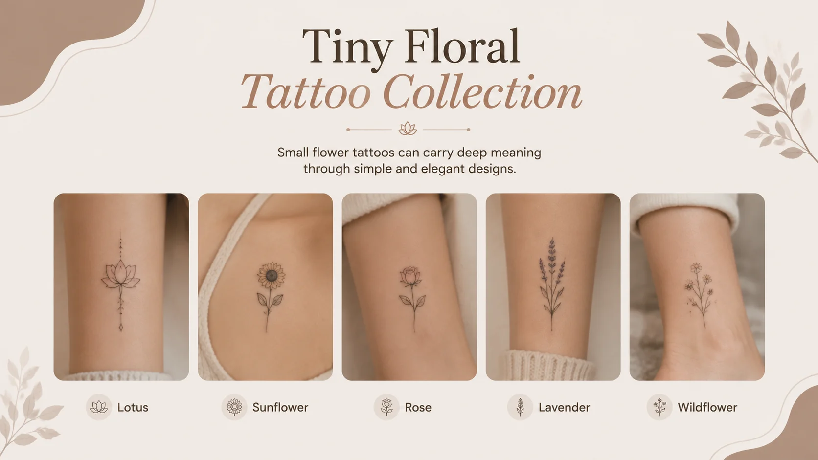 Popular Small Flower Tattoos With Meaning