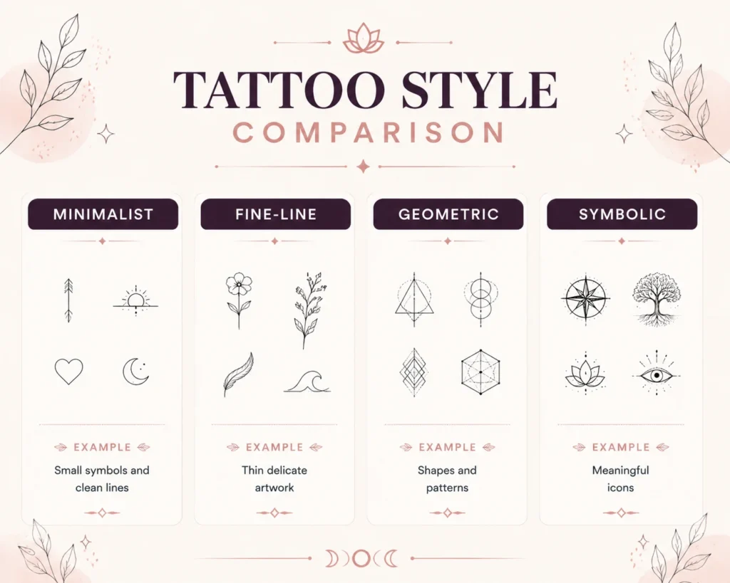 Simple Tattoo Style Comparison