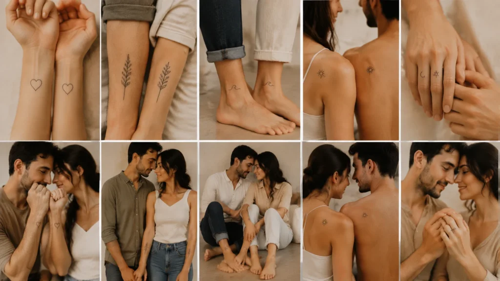Different body placements for couple tattoo ideas